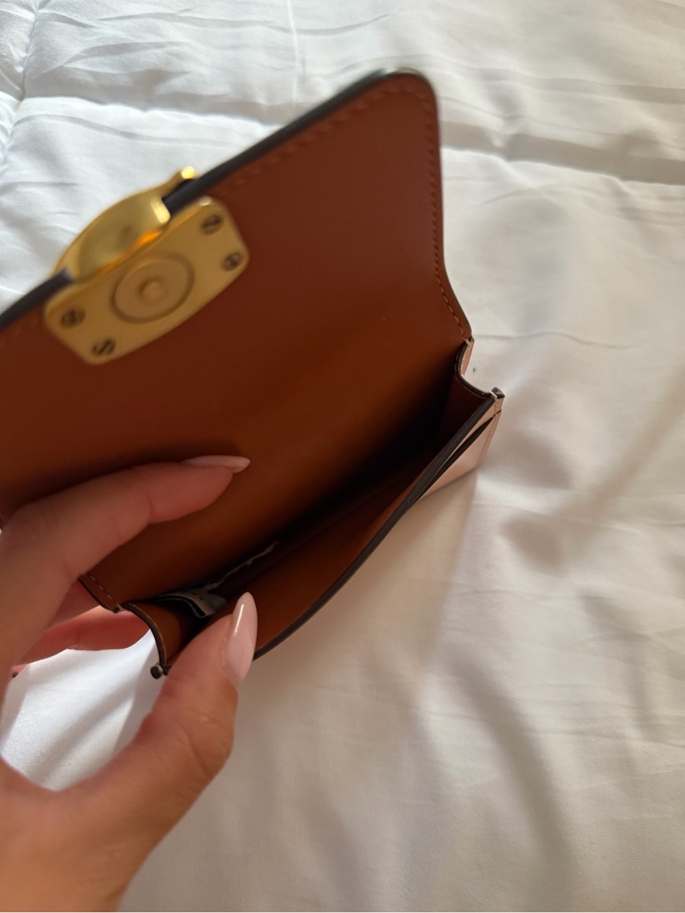 Coach Blush Pink Leather Small Wallet with Gold C Hardware - Picture 3 of 4